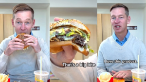 Was the McDonald's CEO's Big Arch burger bite just a big act?