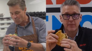 Burger bosses take the beef straight to social after McDonald's CEO's awkward bite