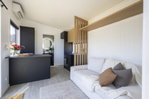 Spacious single-level tiny house is built for nomadic life on wheels