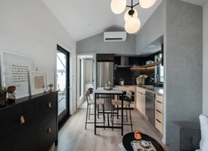 Extra-wide tiny house delivers apartment-style comfort on wheels