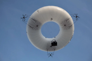 Donut airship with dangling cockpit is one wild but purposeful ride