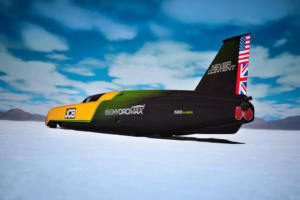 JCB's hydrogen car chases 350 mph to nearly double world record