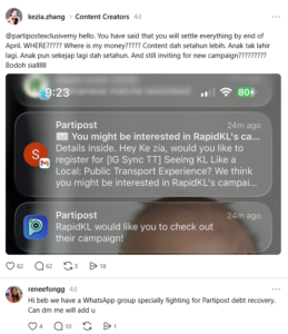 Partipost faces creator backlash over alleged payment delays across SEA