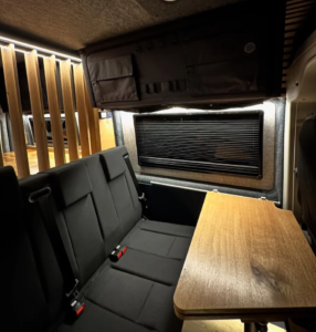Ford Nugget camper van floor plan upsized into chic Ducato 6-sleeper