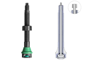 Coreless carbon valve stem says sayonara to breaks and clogs