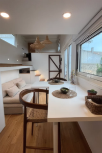 Two-bedroom tiny house sleeps four and makes space for guests