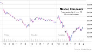 Stock Market Today: Nasdaq Ends Off Steeper Loss, Dow Rises After Downturn; Credo Technology Advances