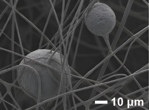 Cotton-like fluffy fabric stores and releases heat while repelling moisture