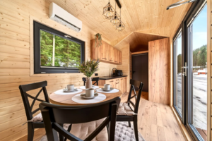 Single-floor tiny house skips the loft to keep things spaciously simple