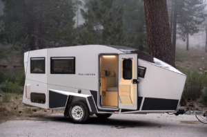 Knife-edged camper slices out of the wind tunnel & into the bush