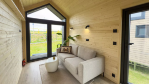 Quaint chocolate-flavored tiny house explores light and dark contrasts