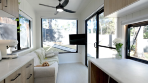 Two-bedroom tiny house is built for comfortable full-time living